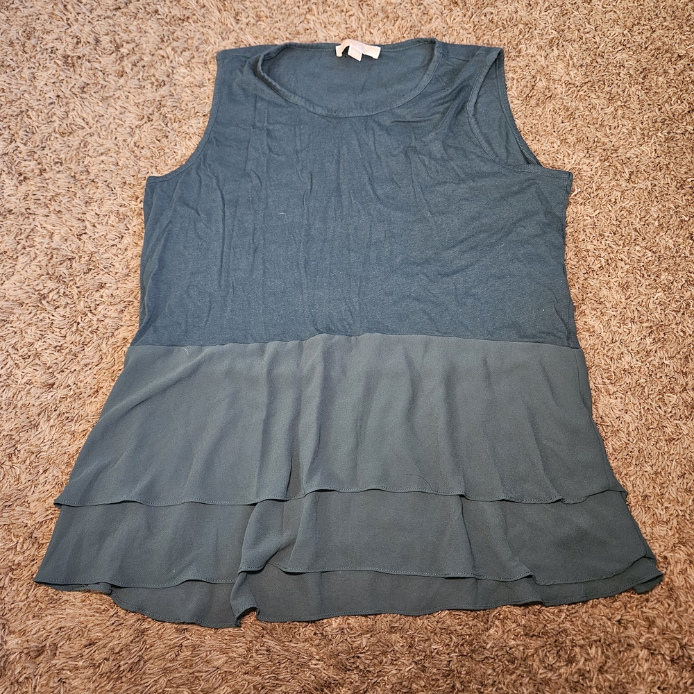Michael Kors Dark Green Top Sleeveless Size XXL